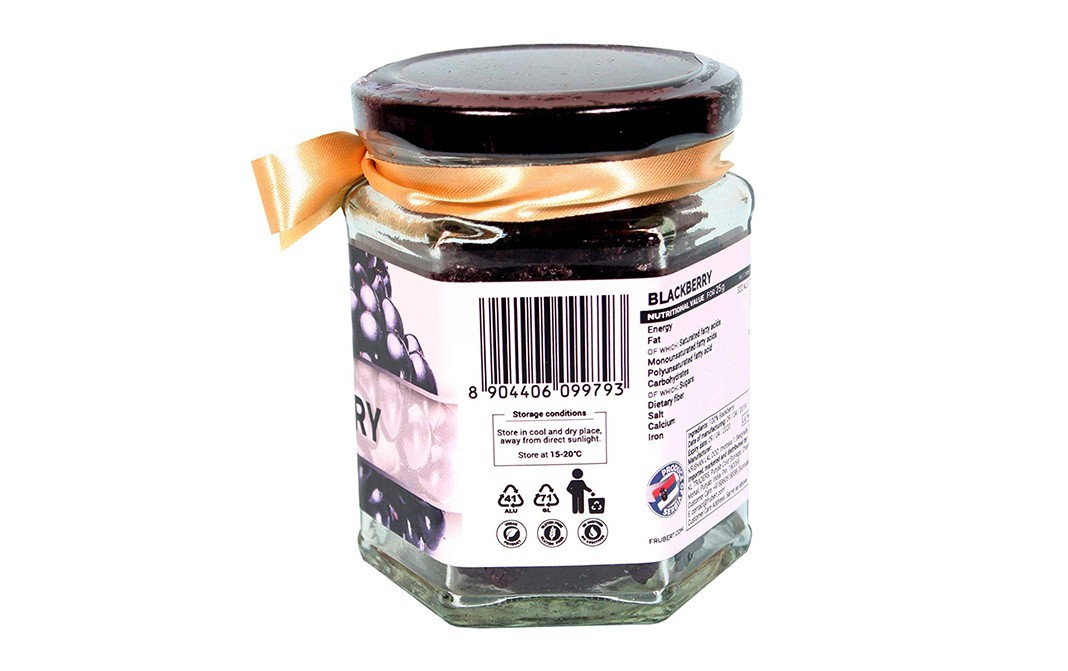Frubert Dried Blackberry    Glass Jar  100 grams
